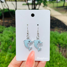 Load image into Gallery viewer, Blue Dolphin Earrings